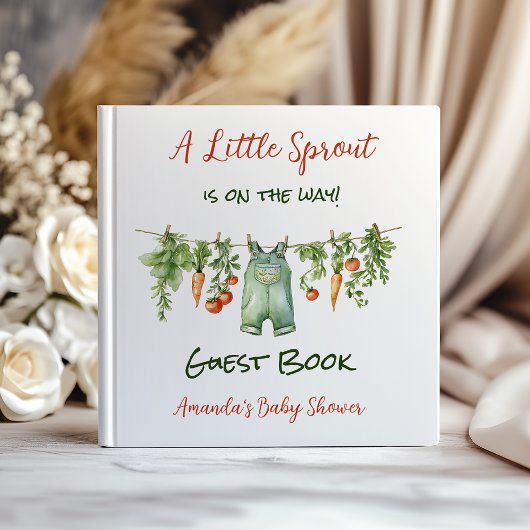 Little Sprout Farmhouse Clothesline Baby Shower ゲストブック