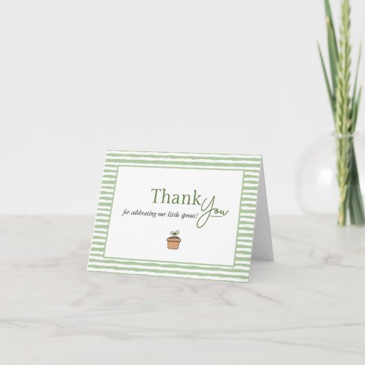 Little Sprout Folded Thank You Card サンキューカード (正面)