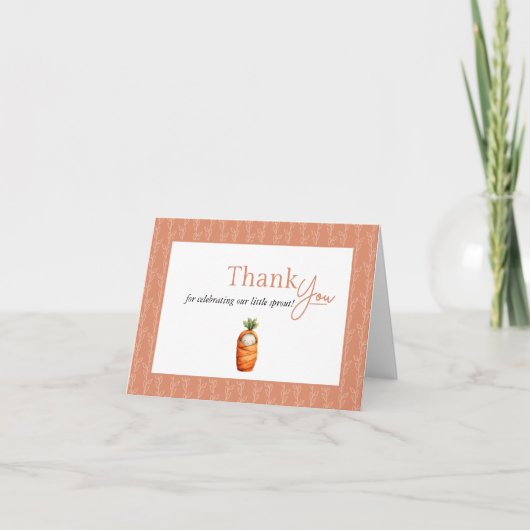 Little Sprout Folded Thank You Card サンキューカード (正面)
