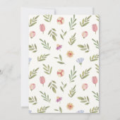 Little Sprout Garden Theme Baby Shower 招待状 (裏面)