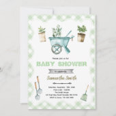 Little Sprout gardening baby shower invitation 招待状 (正面)