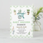 Little Sprout gardening baby shower invitation 招待状 (スタンド正面)