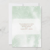 Little Sprout is on the Way Garden Bow Baby Shower 招待状 (裏面)