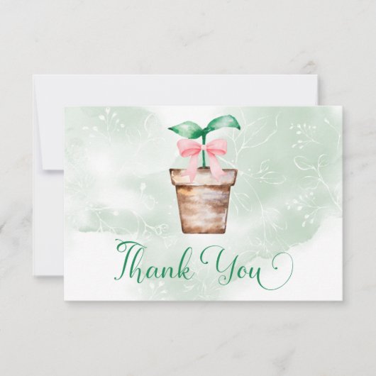 Little Sprout is on the Way Garden Thank You Card (正面)