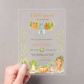 Little Sprout Locally Grown Baby Shower アクリル招待状 (インサイチュ (ポータブル))