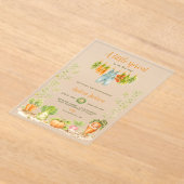 Little Sprout Locally Grown Baby Shower アクリル招待状 (レイダウン)