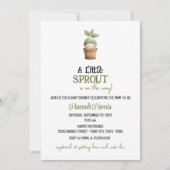 Little Sprout on the Way Baby Shower Invitation 招待状 (正面)