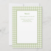 Little Sprout on the Way Vegetables Baby Shower 招待状 (裏面)