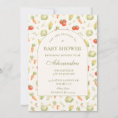 Little Sprout Whimsical Garden Baby Shower 招待状 (正面)