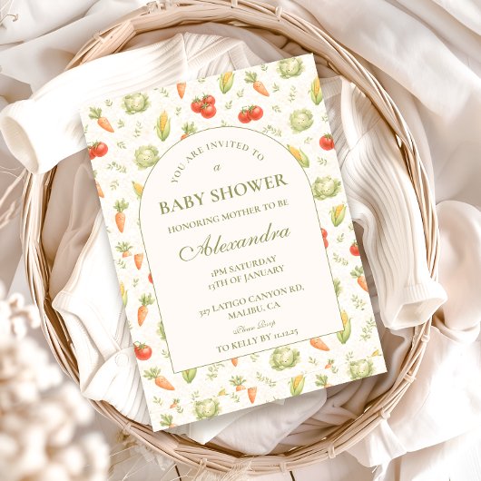 Little Sprout Whimsical Garden Baby Shower 招待状