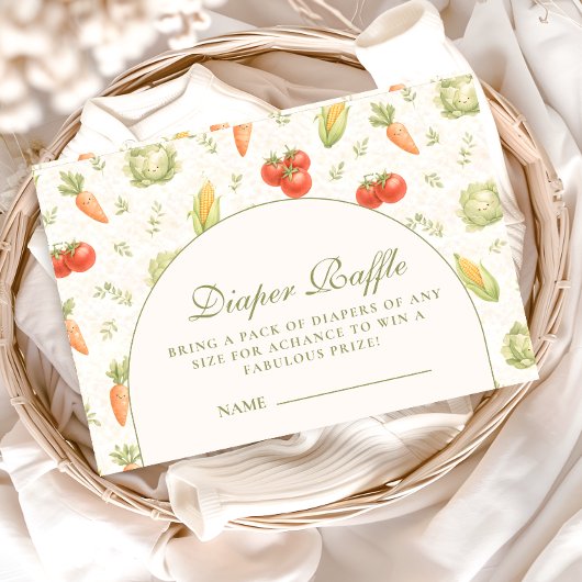 Little Sprout Whimsical Garden Diapper Raffle エンクロージャーカード