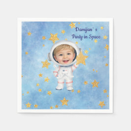 Little Star Astronaut Party Napkin スタンダードカクテルナプキン