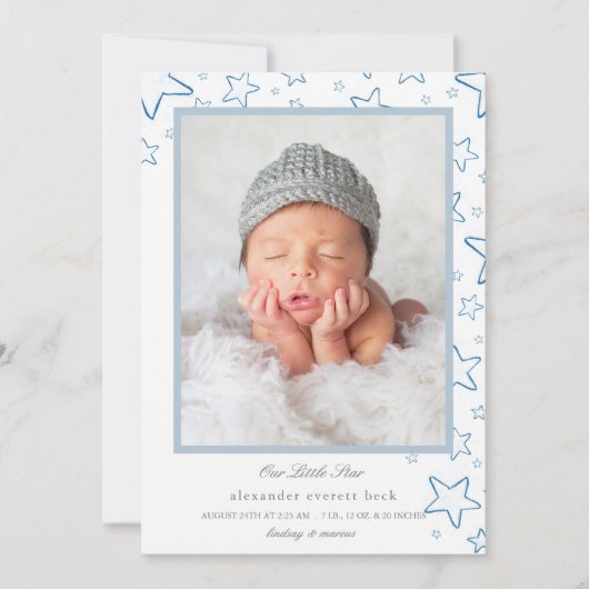 Little Star Birthの発表 案内状 (正面)