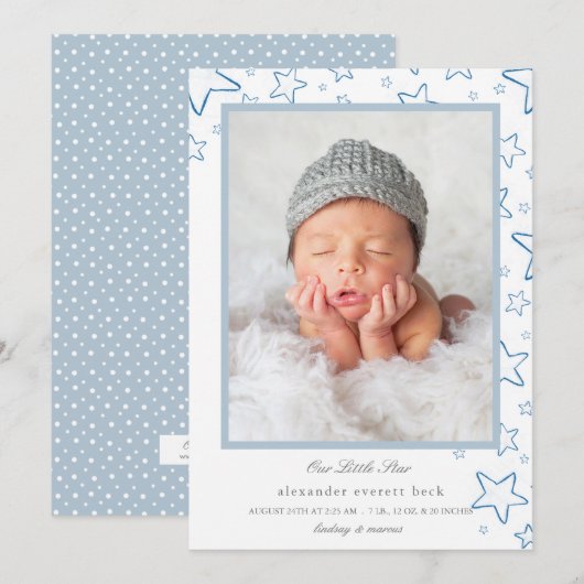 Little Star Birthの発表 案内状 (正面/裏面)