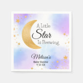 Little Star Brewing Dreamy Baby Shower スタンダードカクテルナプキン (正面)
