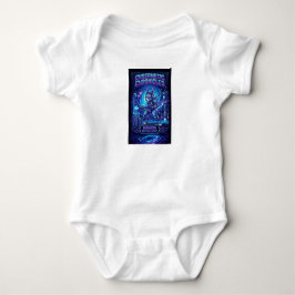 Little Star Gazer: Vibrant Nebula Space Baby Outfi ベビーボディスーツ