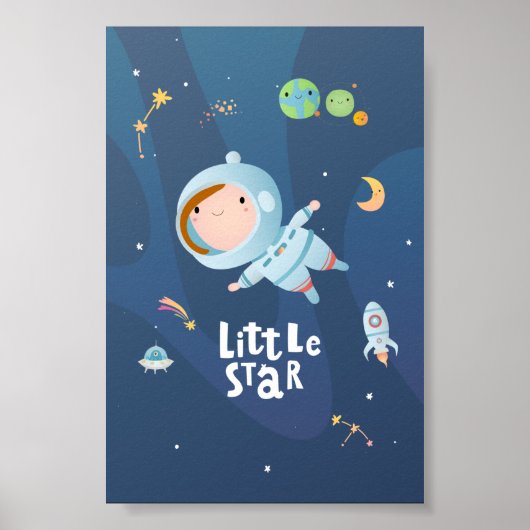 Little Star Girl宇宙飛行士ポスター ポスター (正面)