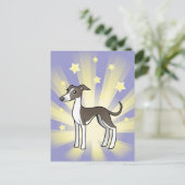 Little Star Greyhound/Wippet/Greyhoundイタリアン/Greyho ポストカード (スタンド正面)