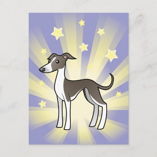 Little Star Greyhound/Wippet/Greyhoundイタリアン/Greyho ポストカード (正面)