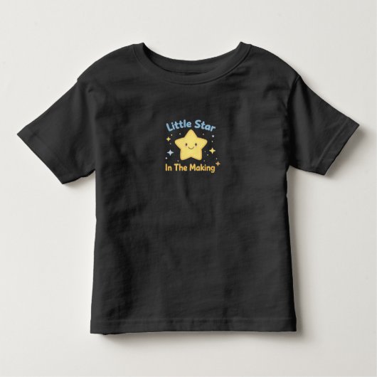 Little Star In The Making Cute Toddler Graphic Tee トドラーTシャツ (正面)