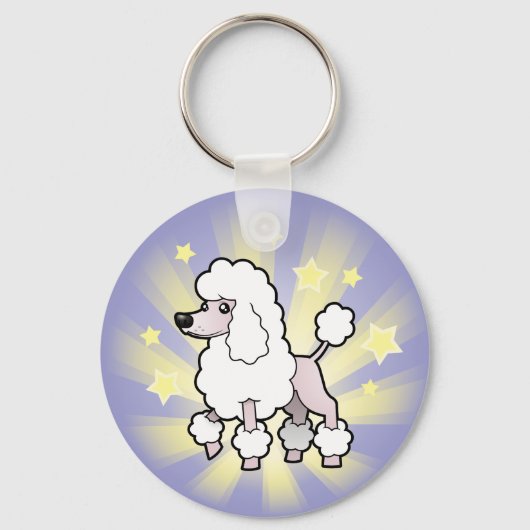 Little Star Standard/Mini/Toy Poodleショーカット キーホルダー (正面)