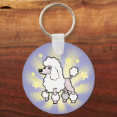 Little Star Standard/Mini/Toy Poodleショーカット キーホルダー (正面)