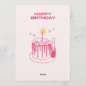 Little Star Turns 1 – Editable First Birthday Invi 招待状 (裏面)