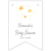 Little Stars Baby パーソナライズされた Showerフォトバナー バンティングフラッグ (第1の旗)