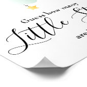 Little Stars Baby Shower Game Sign ポスター (角)