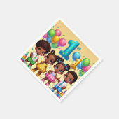 Little Stars First Birthday Bash スタンダードカクテルナプキン (角)