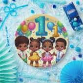 Little Stars First Birthday Bash ペーパープレート (パーティー)