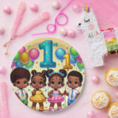 Little Stars First Birthday Bash ペーパープレート (パーティー)