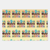 Little Stars First Birthday Bash ラッピングペーパーシート (正面2)