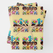 Little Stars First Birthday Bash ラッピングペーパーシート (インサイチュ)