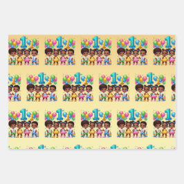 Little Stars First Birthday Bash ラッピングペーパーシート