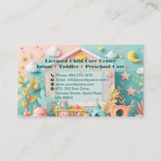 Little Steps Day Care Small Business QR Code 名刺 (裏面)