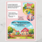 Little Steps Daycare Company ロゴ モダン カスタム チラシ (正面)