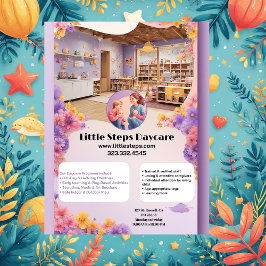 Little Steps Daycare Company Logo Modern Customize チラシ