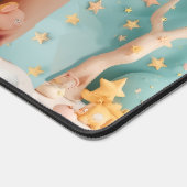 Little Steps Daycare Pastel Greenery Personalized デスクマット (コーナー)