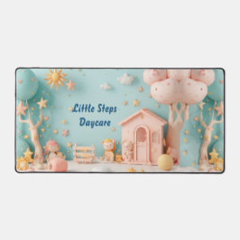 Little Steps Daycare Pastel Greenery Personalized デスクマット