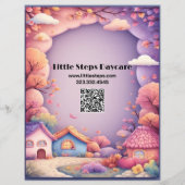 Little Steps Daycare Preschool Logo Small Business チラシ (裏面)