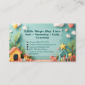 Little Steps Montessori Day Care QR Code Pastel 名刺 (正面)