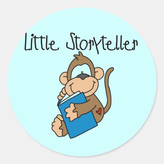 Little Storyteller Tシャツとプレゼント ラウンドシール (正面)