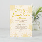 Little Sun Hand 書 photo  Baby Shower 招待状 (スタンド正面)