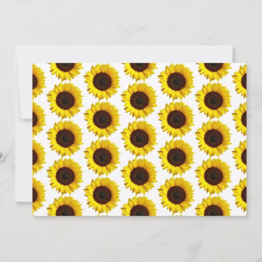 Little Sunflower 1st Birthday写真 招待状 (裏面)