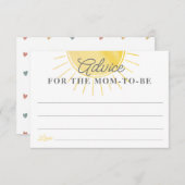 Little Sunshine Baby Showerアドバイスfor Mom Card (正面/裏面)