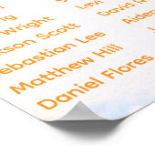 Little Sunshine Baby Shower Seating Chart ポスター (角)