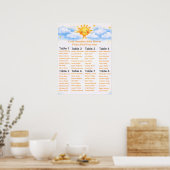 Little Sunshine Baby Shower Seating Chart ポスター (キッチン)