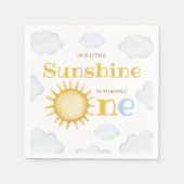 Little Sunshine Birthday Napkins スタンダードカクテルナプキン (正面)