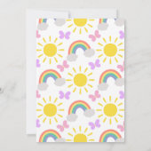 Little Sunshine & Rainbows Baby Shower Invitation 招待状 (裏面)